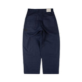 Candice - Canvas Pleated Pants - Navy