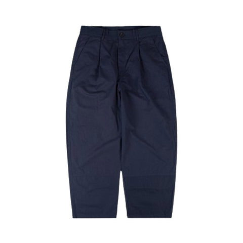 Candice - Canvas Pleated Pants - Navy