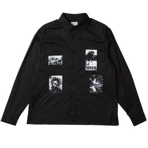 Hoddle - Vision Of Hell Oxford Shirt - Black