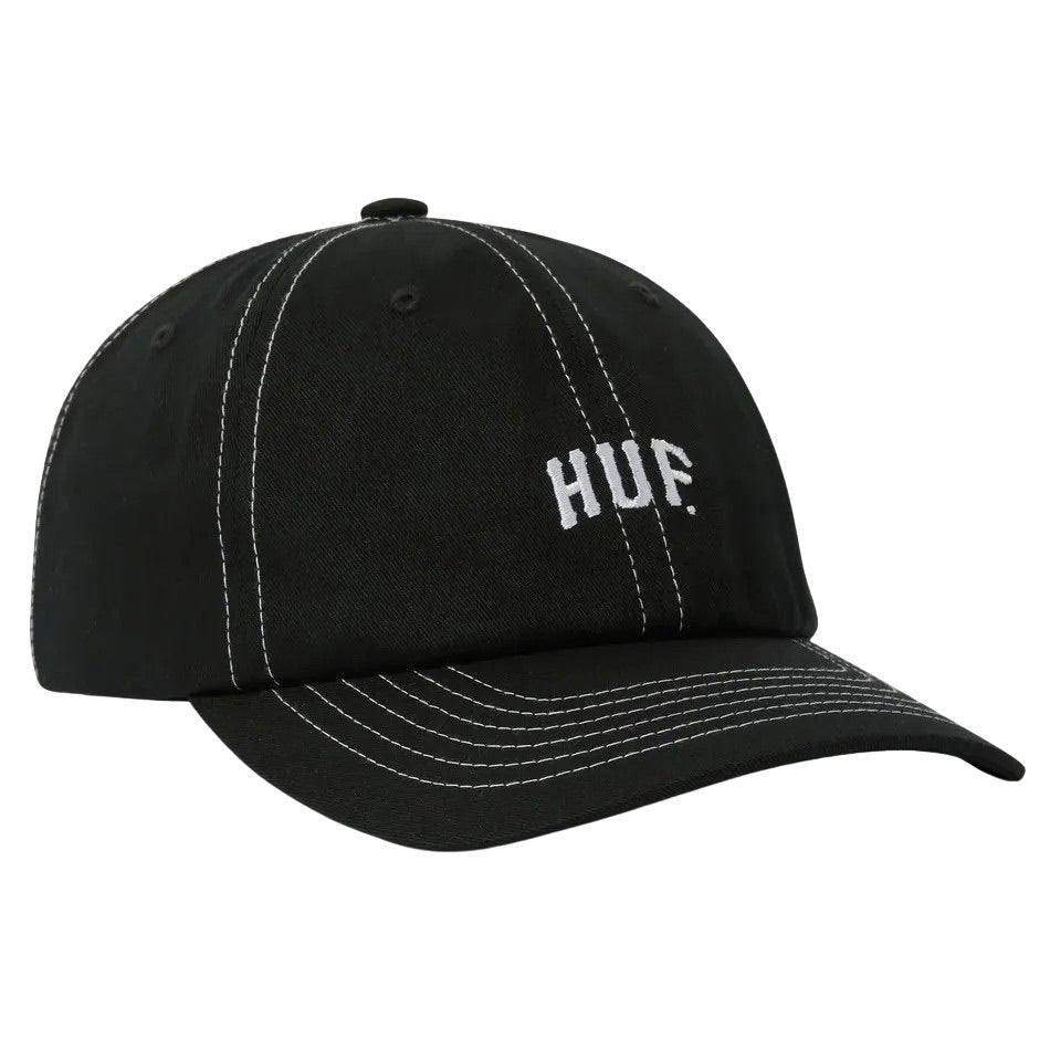 HUF - Arch 6 Panel Cap - Black - Hemley Skateboarding