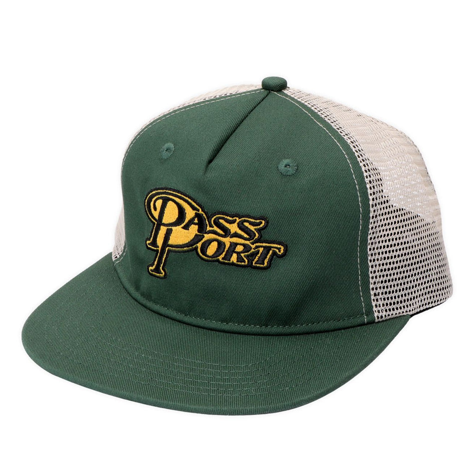Pass~Port - Minimum Output Workers Trucker Cap - Elm Green