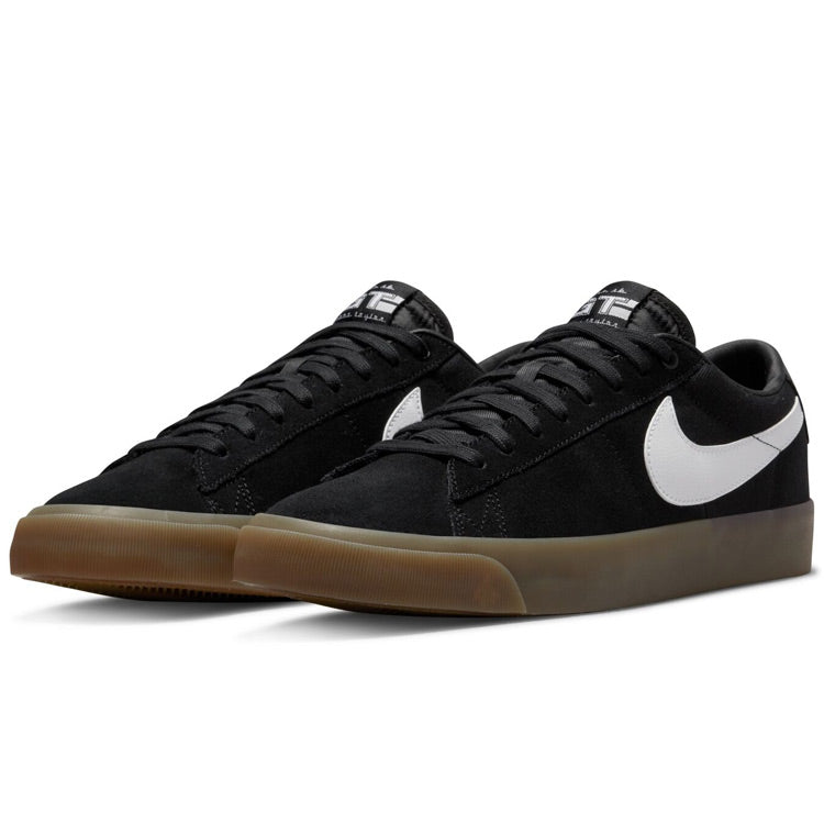 NikeSB - Zoom Blazer Low Pro GT - Black/White-Black-White-Gum - Hemley Skateboarding