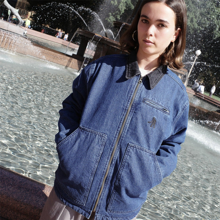 Pass~Port - Solid Denim Packers Jacket - Dark Indigo