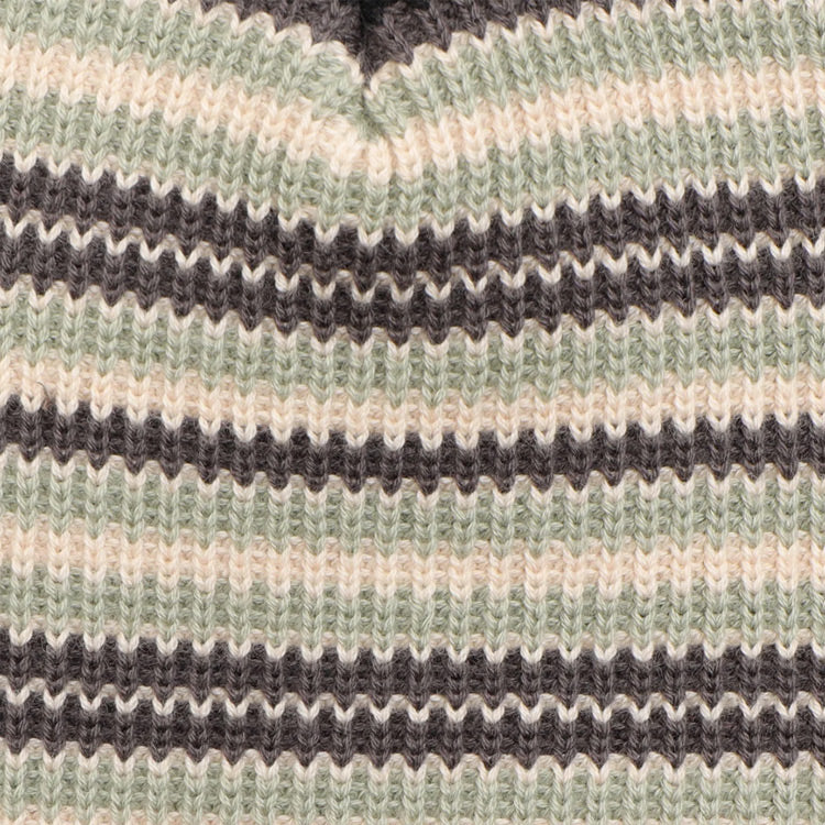 Pass~Port - Organic Cotton Stripe Beanie - Black
