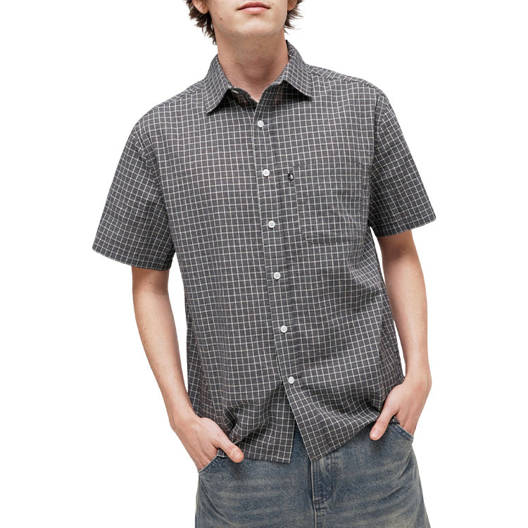 Pass~Port - Workers Check Short Sleeve Shirt - Grey