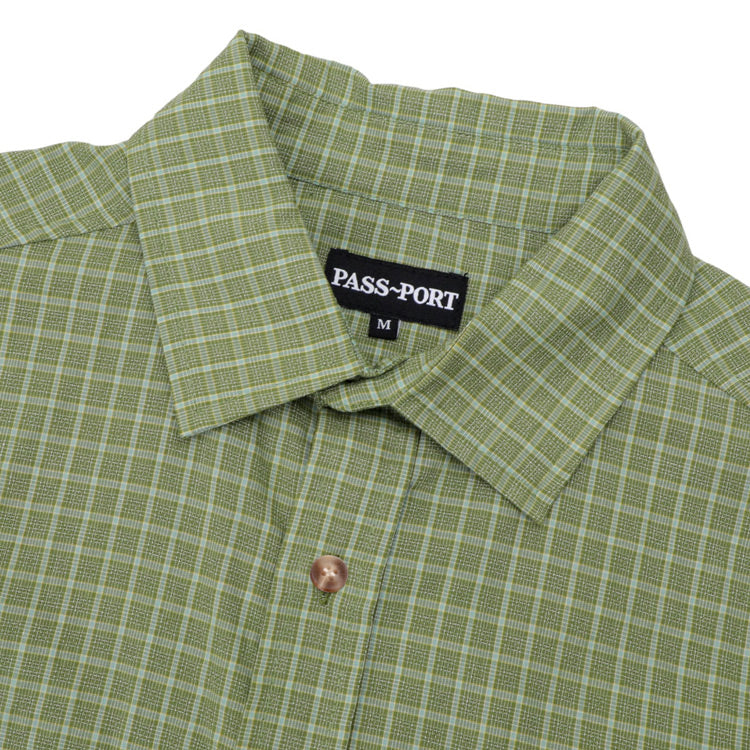 Pass~Port - Workers Check Short Sleeve Shirt - Sage