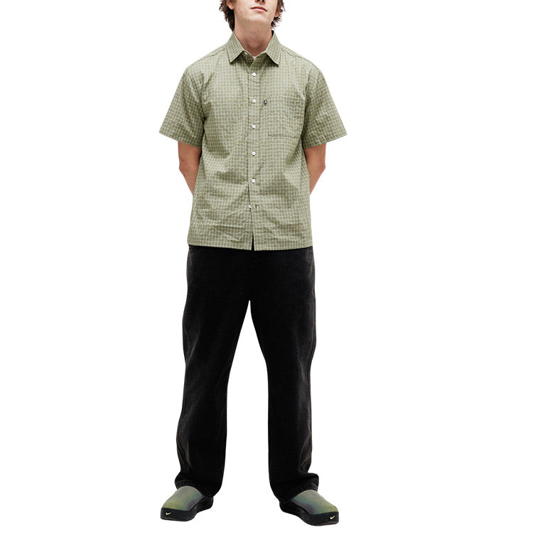 Pass~Port - Workers Check Short Sleeve Shirt - Sage