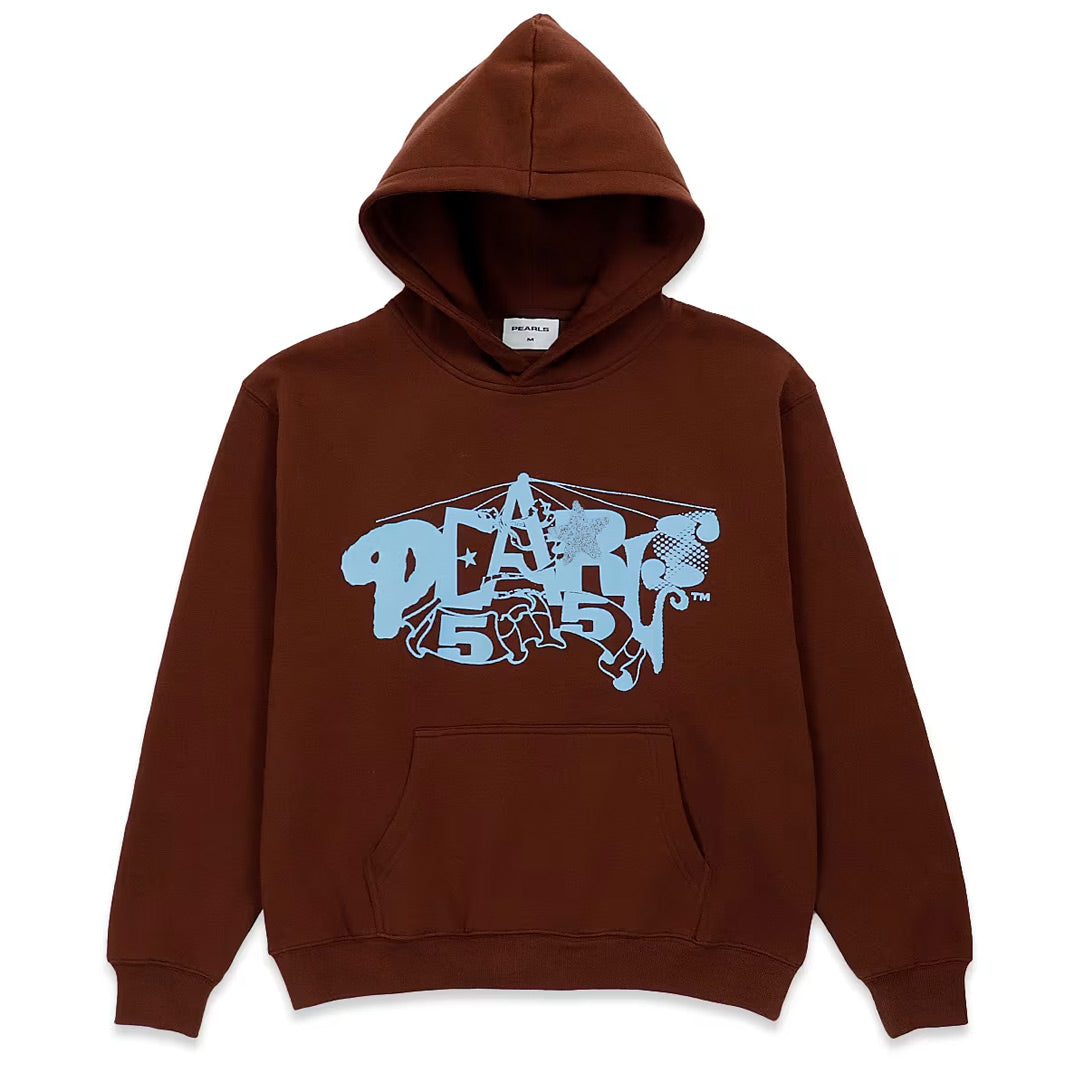Pearls - Ribbon Hood - Chocolate