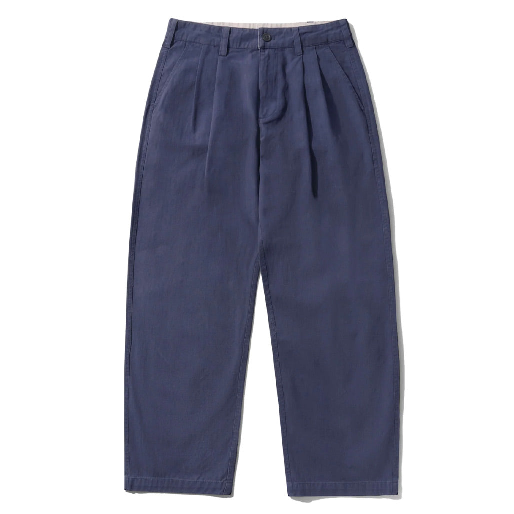 Butter Goods - Pleated Trousers - Washed Navy