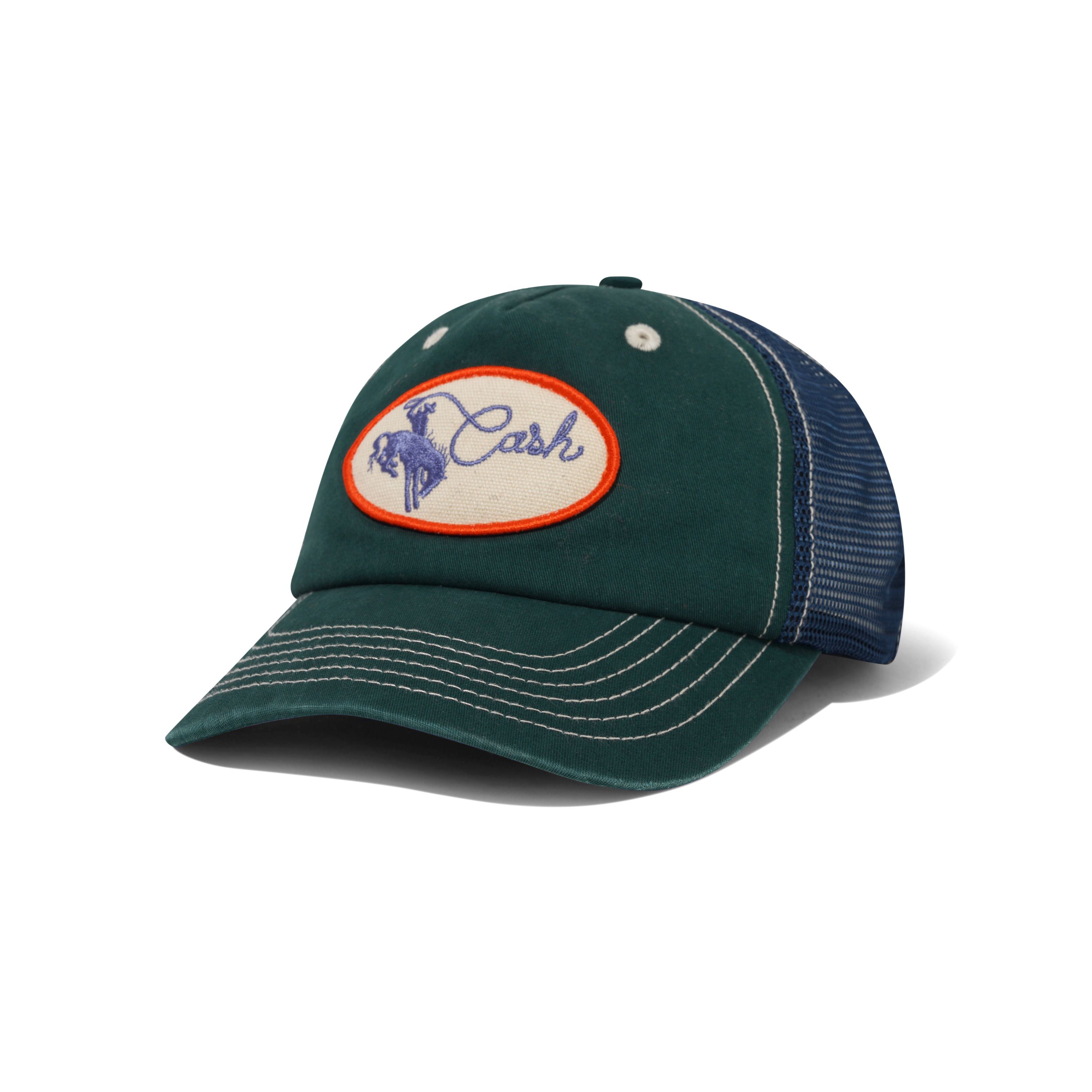 Cash Only - Rodeo Trucker Cap - Green/Navy