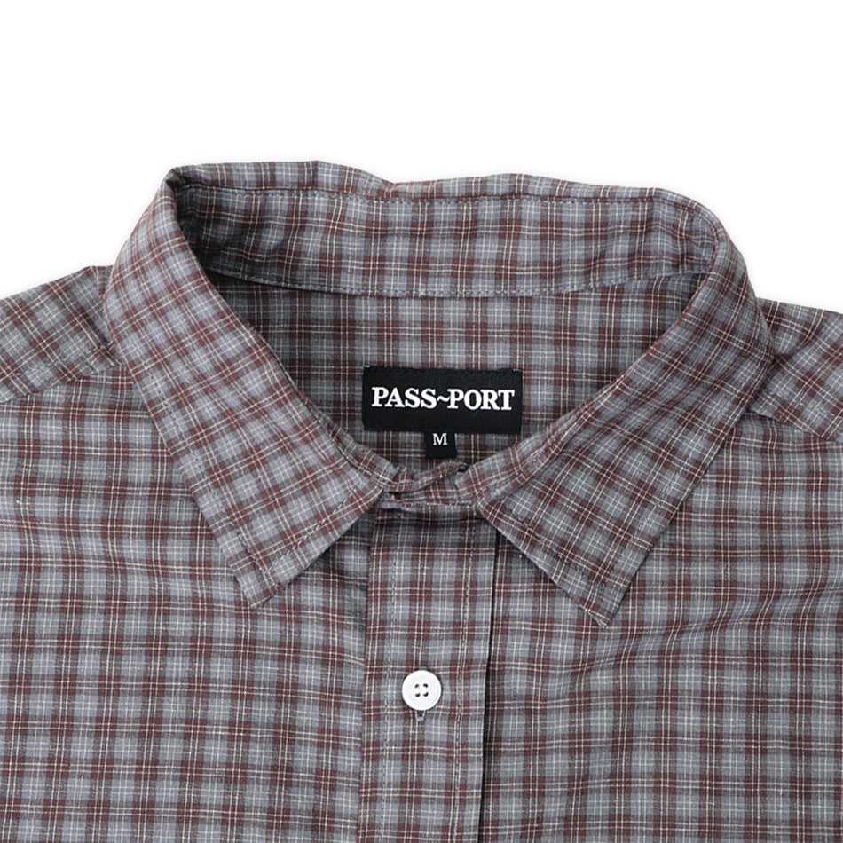 Pass~Port - Workers Check SS Shirt - Sangria