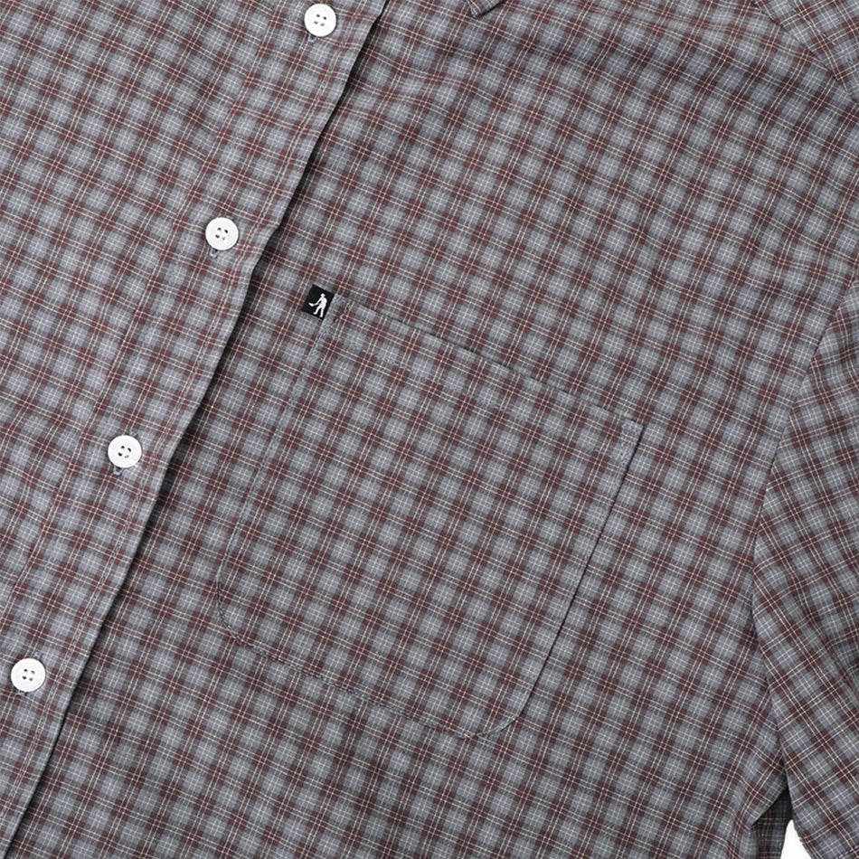 Pass~Port - Workers Check SS Shirt - Sangria