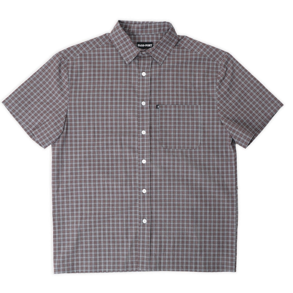 Pass~Port - Workers Check SS Shirt - Sangria