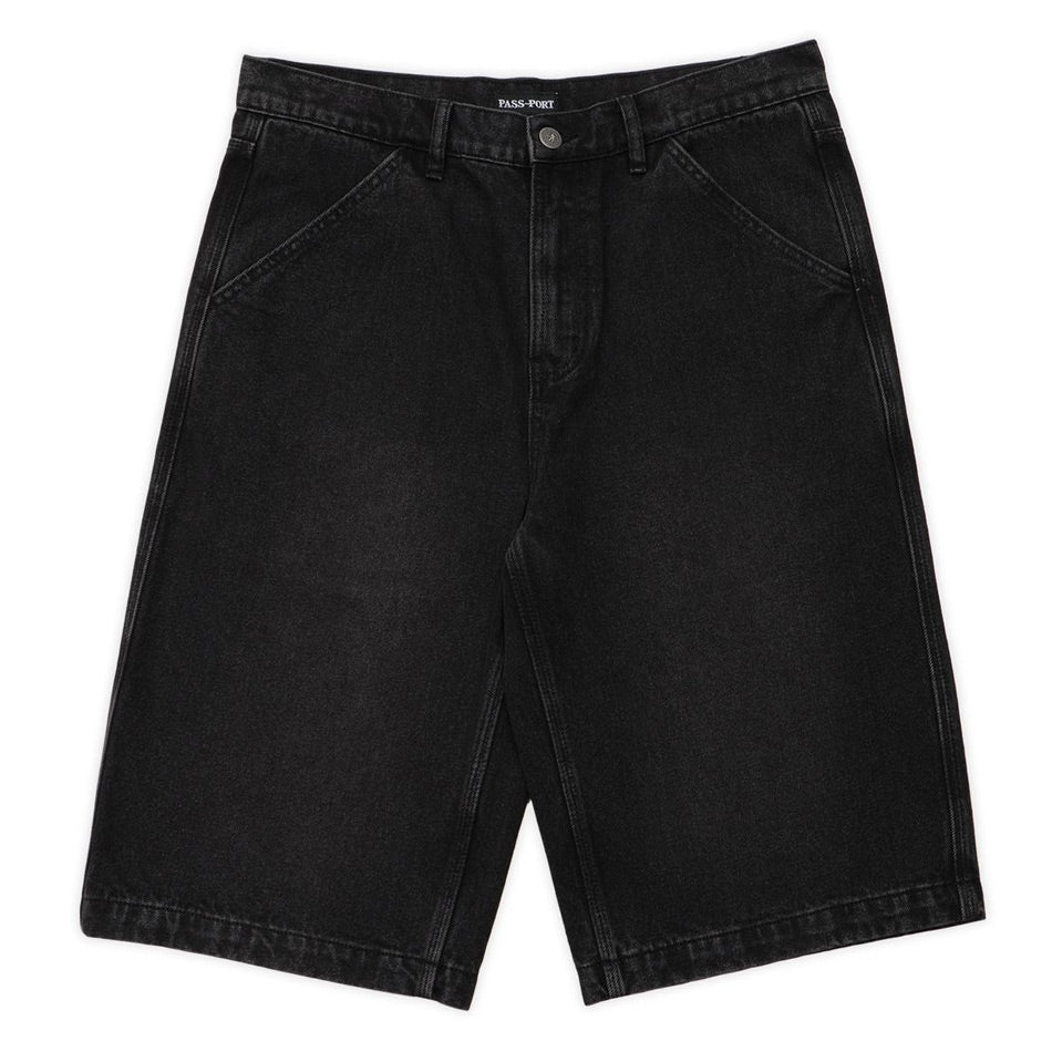 Pass~Port - Workers Club 3/4 Jean Short - Faded Wash Black