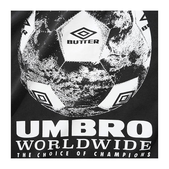 Butter Goods x Umbro - World Game Tee - Washed Black