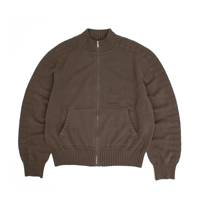 Yardsale - Faldo Knitted Full-Zip - Brown