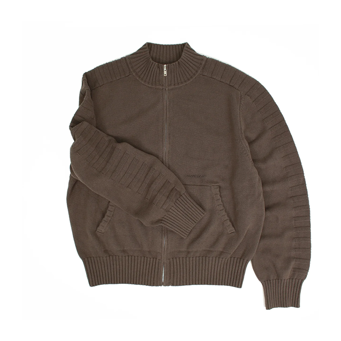 Yardsale - Faldo Knitted Full-Zip - Brown