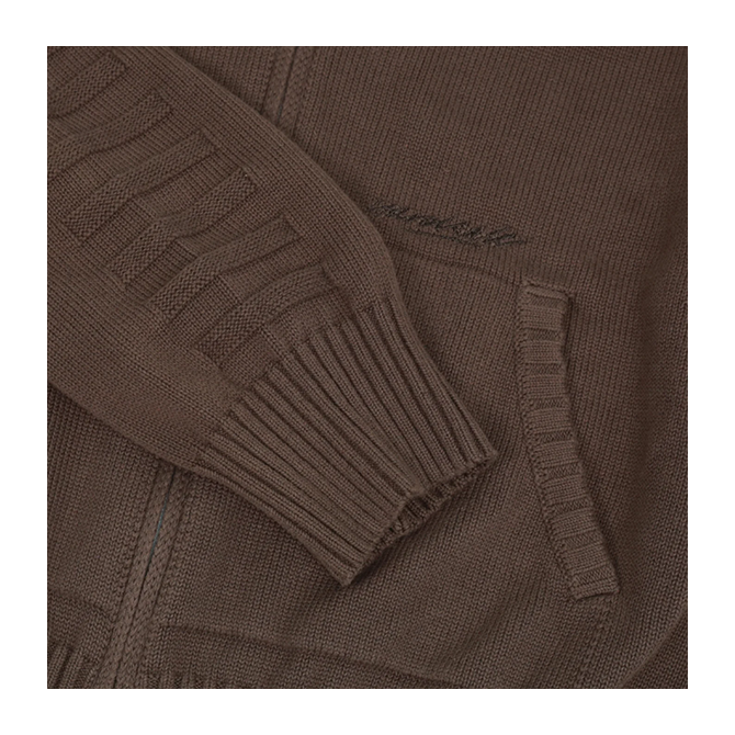 Yardsale - Faldo Knitted Full-Zip - Brown