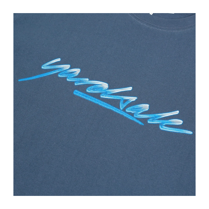 Yardsale - Washed Script Tee - Blue