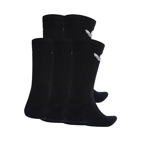 Adidas - Trefoil Cushion Crew Socks - 6 Pairs - Black