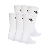 Adidas - Trefoil Cushion Crew Socks - 6 Pairs - White
