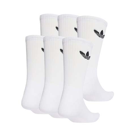 Adidas - Trefoil Cushion Crew Socks - 6 Pairs - White