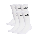 Adidas - Trefoil Cushion Crew Socks - 6 Pairs - White