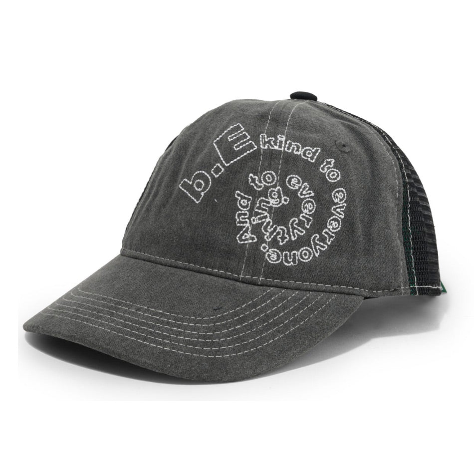 b.Eautiful B-Turn Low Profile Cap - Washed Black/Black/White