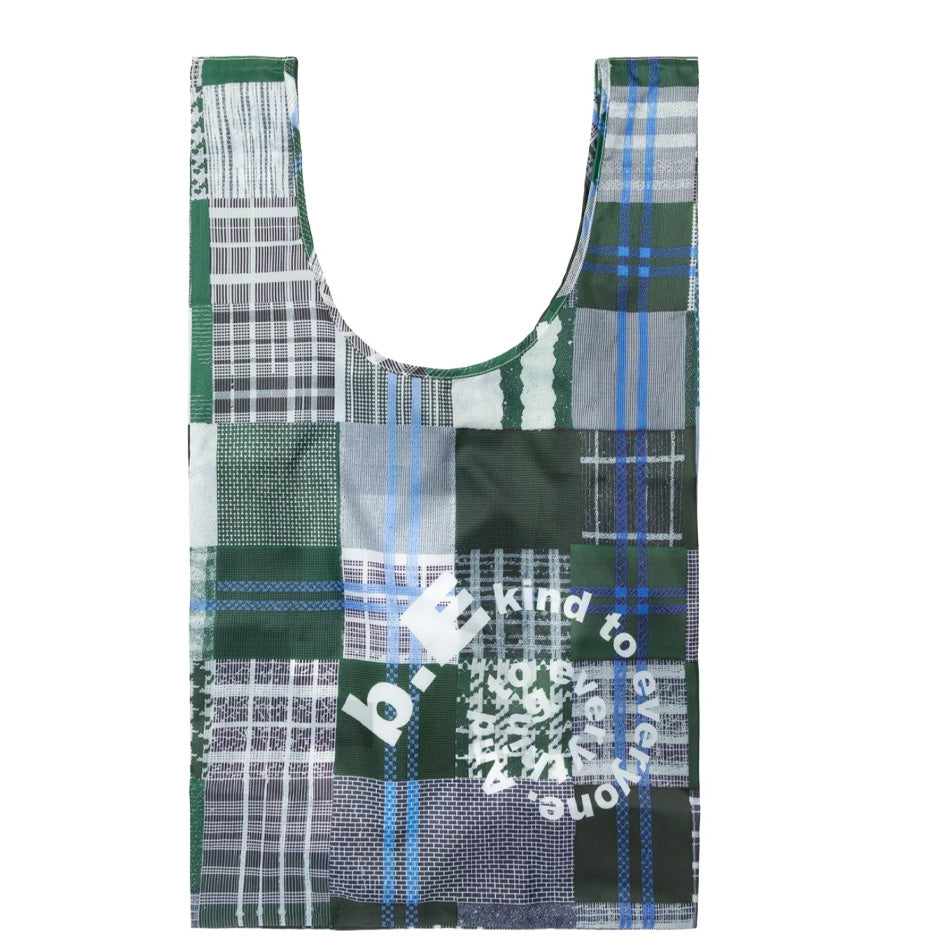 b.Eautiful Green Mix Checker Reusable Bag - Standard - Green/White