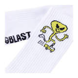 Blast Skates - Alien Mascot Socks - White