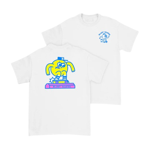 Blast Skates - Mascot Curb Club Tee - White