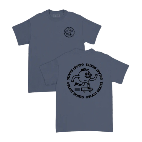 Blast Skates - Round Logo Tee - Charcoal/Black