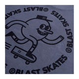 Blast Skates - Round Logo Tee - Charcoal/Black