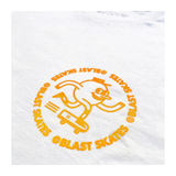 Blast Skates - Round Logo Tee - White/Orange