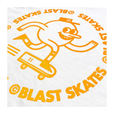 Blast Skates - Round Logo Tee - White/Orange