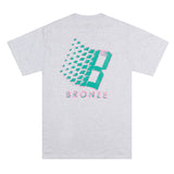 Bronze - B Logo Tee - Heather Grey/Turquoise/Pink