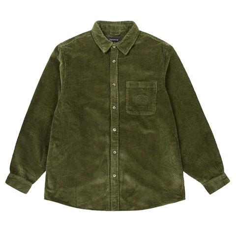 Bronze - Corduroy Button Up Jacket - Olive