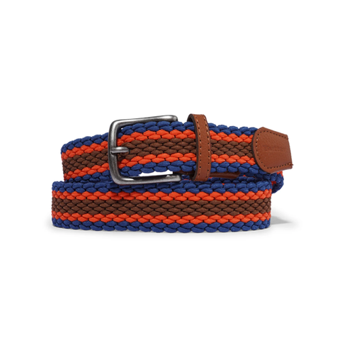 Butter Goods - Braided Belt - Navy/Orange/Brown