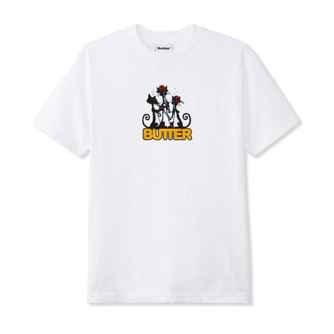 Butter Goods - Cats Tee - White