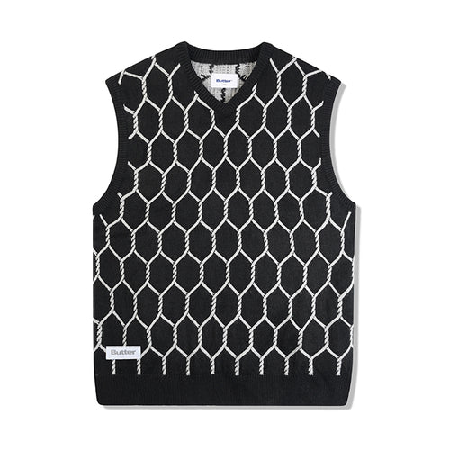 Butter Goods - Chain Link Knitted Vest - Black