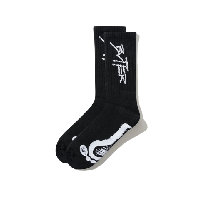 Butter Goods - Footprint Socks - Black