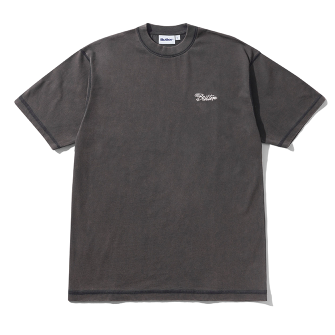 Butter Goods - Jive Overlock Stitch Tee - Distressed Black