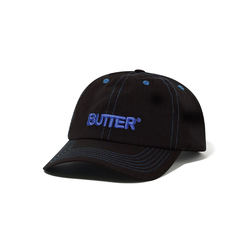 Butter Goods - Nylon Rounded Logo 6 Panel Cap - Black