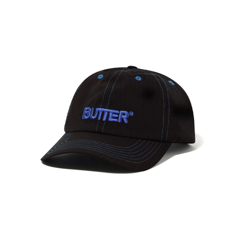 Butter Goods - Nylon Rounded Logo 6 Panel Cap - Black