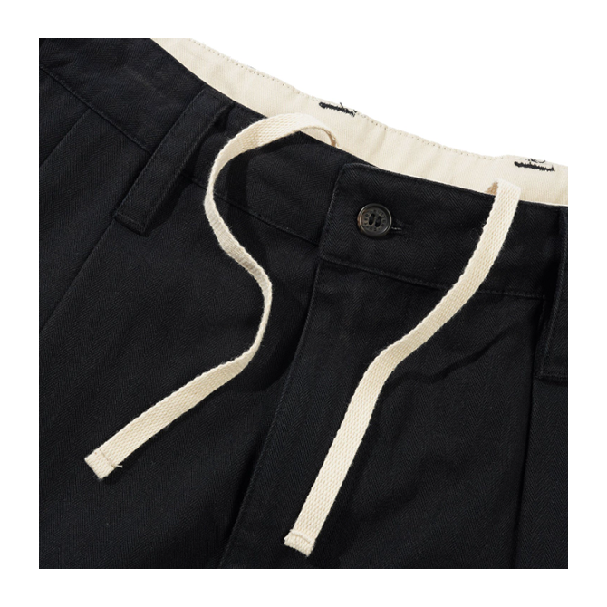Butter Goods - Pleated Shorts - Washed Black