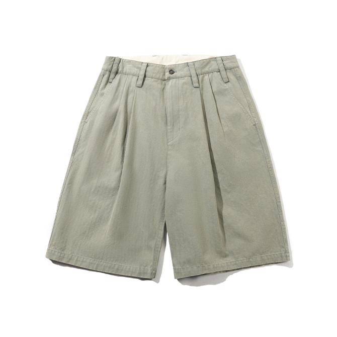 Butter Goods - Pleated Shorts - Washed Fatigue