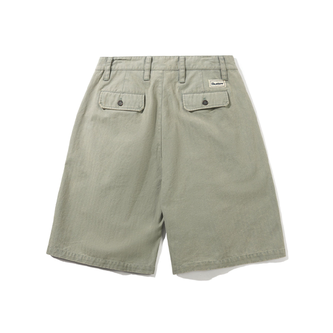 Butter Goods - Pleated Shorts - Washed Fatigue