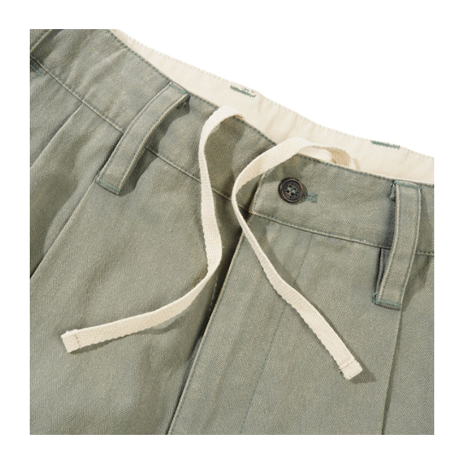 Butter Goods - Pleated Shorts - Washed Fatigue