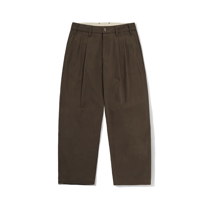 Butter Goods - Pleated Trousers - Chocolate