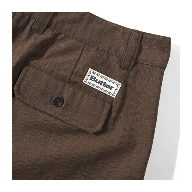 Butter Goods - Pleated Trousers - Chocolate